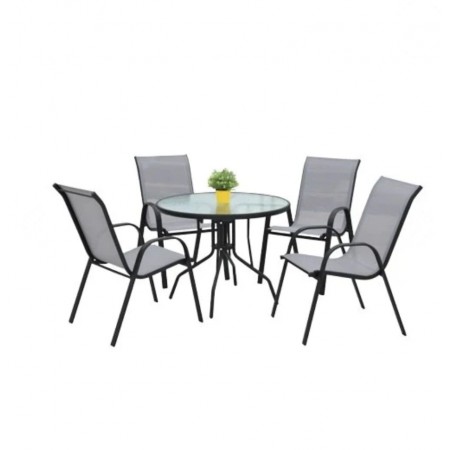 Градински комплект Heaven - стъклена маса и 4 стола Градински комплект Heaven - стъклена маса и 4 стола