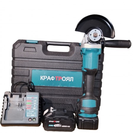 Безчетков акумулаторен ъглошлайф 36V 8Ah КРАФТРОЯЛ