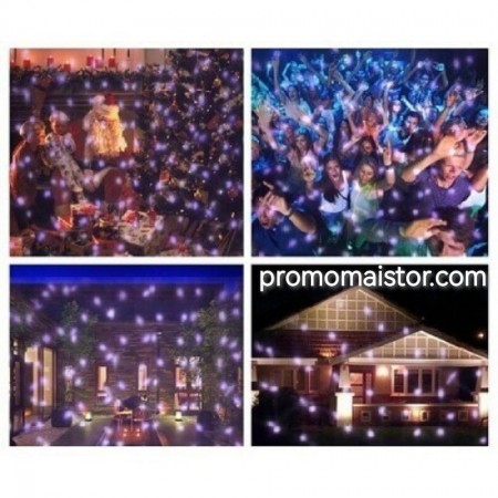 Диско лампа за украса - снежинки Snow Flower Диско лампа за украса - снежинки Snow Flower