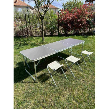 Комплект сгъваема маса с 6 стола Комплект сгъваема маса с 6 стола