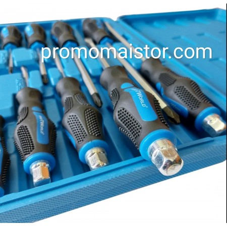 Ударни отвертки комплект 12 части в куфар Ударни отвертки комплект 12 части в куфар