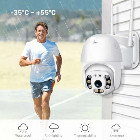 Камера за външно наблюдение с Wi-Fi, PENDAN PTZ, 6MP, Smart Camera 360°