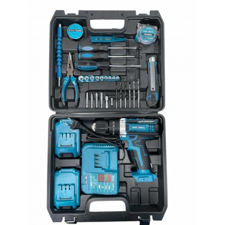 Акумулаторен безчетков винтоверт 36V 8Ah КрафТРоял BG + инструменти  Акумулаторен безчетков винтоверт 36V 8Ah КрафТРоял BG + инструменти