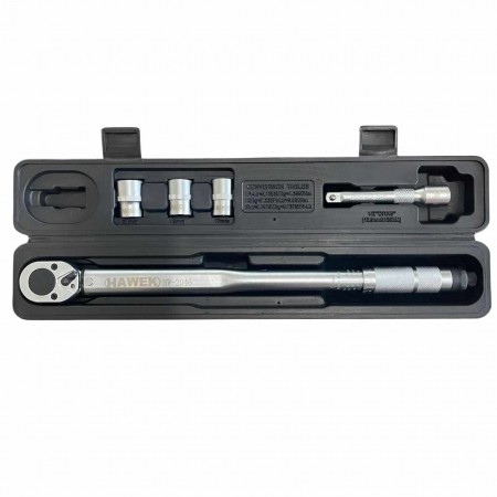 Динамометричен ключ 1/2" с вложки и удължител, 28-210 Nm HAWEK Динамометричен ключ 1/2" с вложки и удължител, 28-210 Nm HAWEK