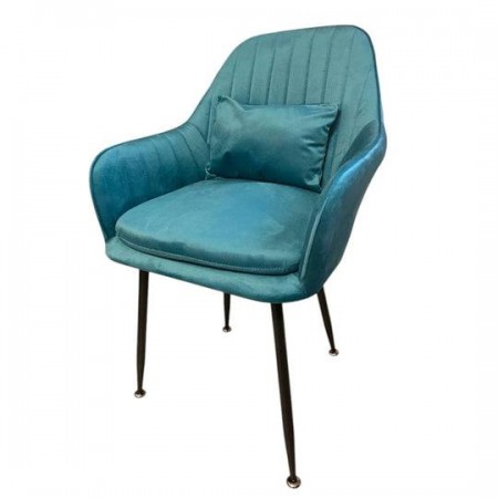 Трапезен стол Ивон + ПОДАРЪК възглавничка - цвят тюркоаз