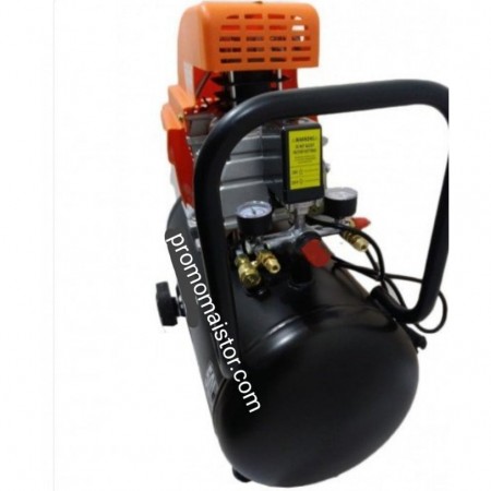 ПРОМО ПАКЕТ Електрически бутален компресор 25 литра + Комплект пневматични инструменти 