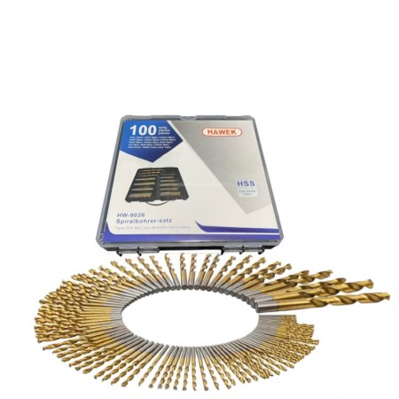Професионален комплект свредла за метал HAWEK – 100 части Професионален комплект свредла за метал HAWEK – 100 части