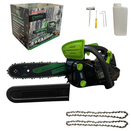 Мини бензинова резачка за кастрене STAHLMAYER 25.4cc , 30см шина , 2 вериги Мини бензинова резачка за кастрене STAHLMAYER 25.4cc , 30см шина , 2 вериги