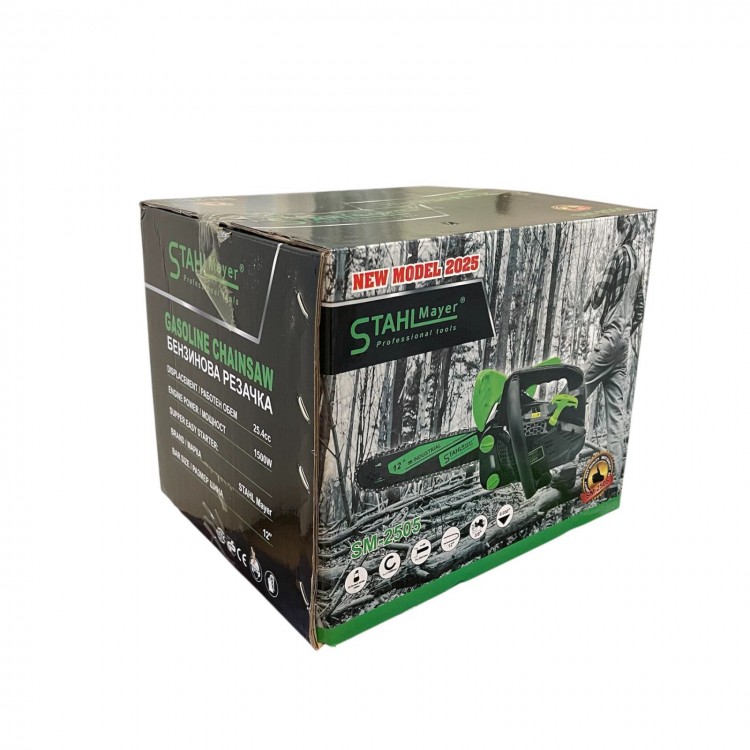 Мини бензинова резачка за кастрене STAHLMAYER 25.4cc , 30см шина , 2 вериги Мини бензинова резачка за кастрене STAHLMAYER 25.4cc , 30см шина , 2 вериги