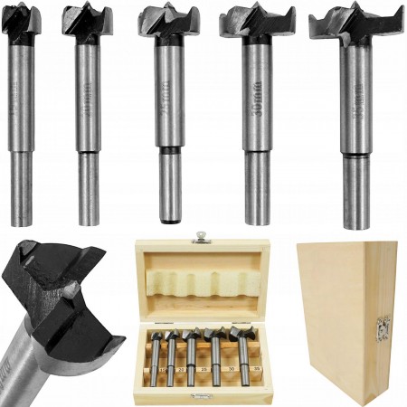 Комплект фрезери за дърво VOREL by TOYA  22551 , 15-35 мм, 5 броя, 8 мм