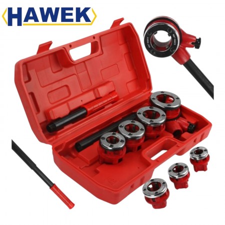 Комплект винторезка с 4 глави – 1/2″, 3/4″, 1″, 11/4″ HAWEK Комплект винторезка с 4 глави – 1/2″, 3/4″, 1″, 11/4″ HAWEK