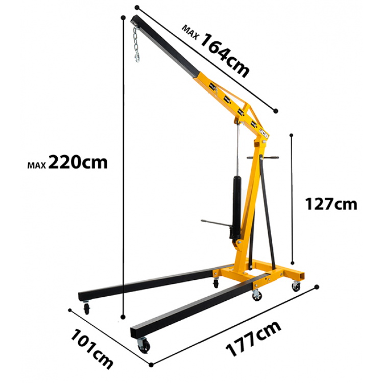 Хидравличен сгъваем кран за двигатели тип жираф 2 тона JCB 