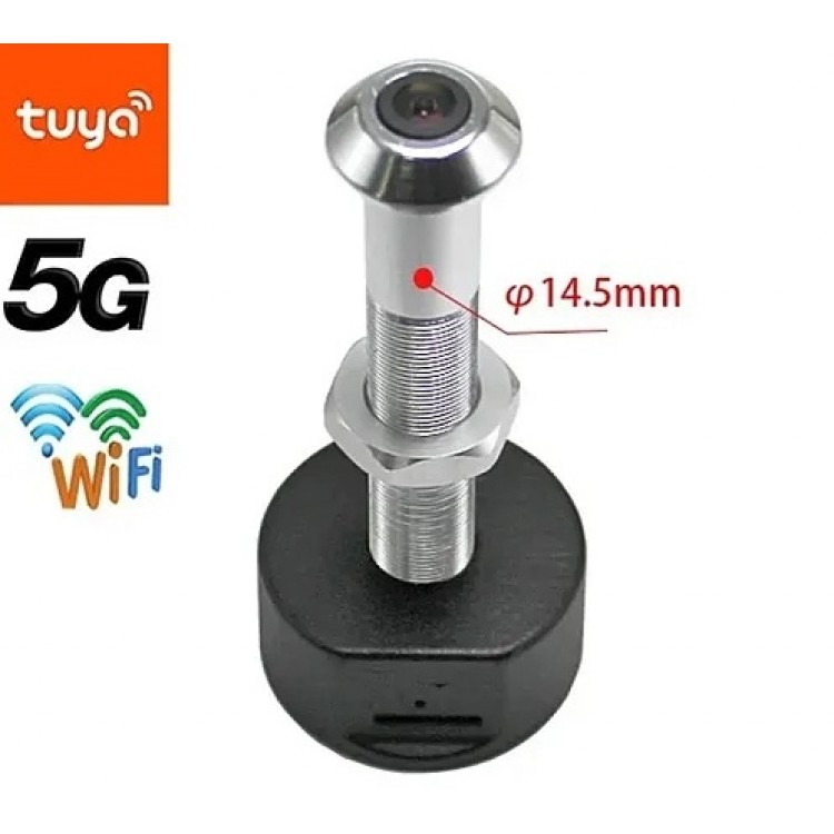 WiFi смарт камера за врата – шпионка с широкоъгълен обектив и нощно виждане  WiFi смарт камера за врата – шпионка с широкоъгълен обектив и нощно виждане