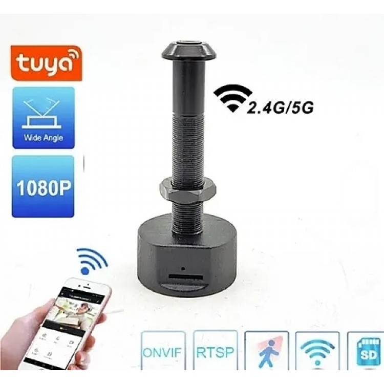 WiFi смарт камера за врата – шпионка с широкоъгълен обектив и нощно виждане  WiFi смарт камера за врата – шпионка с широкоъгълен обектив и нощно виждане