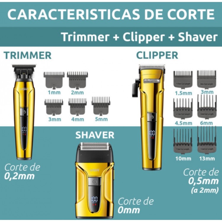 Комплект 3в1  машини за подстригване на брада и коса VGR V-694