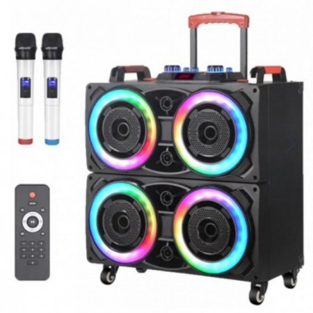 Безжична светеща караоке тонколона NDR-8888 4x8"  
