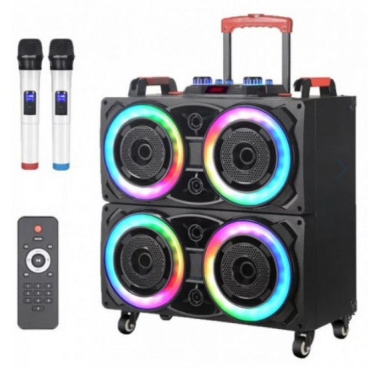 Безжична светеща караоке тонколона NDR-8888 4x8"  