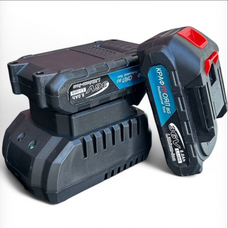 Акумулаторна вендуза за плочки 36V 8AH KraftRoyal с 2 батерии с вградена нивелация