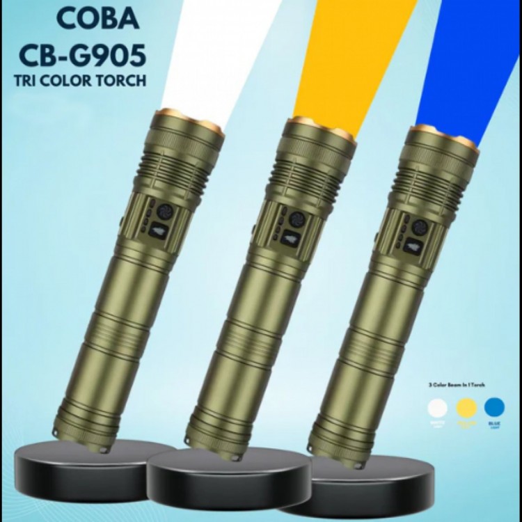 Трицветен LED фенер COBA CB-G905