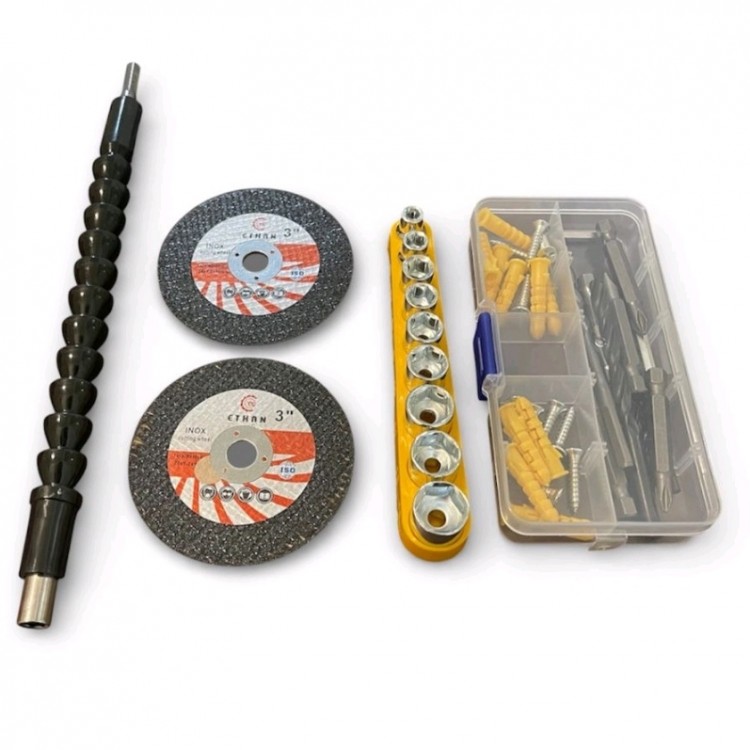 Комплект акумулаторен ударен винтоверт + мини ъглошлайф STAHLMAYER 24V