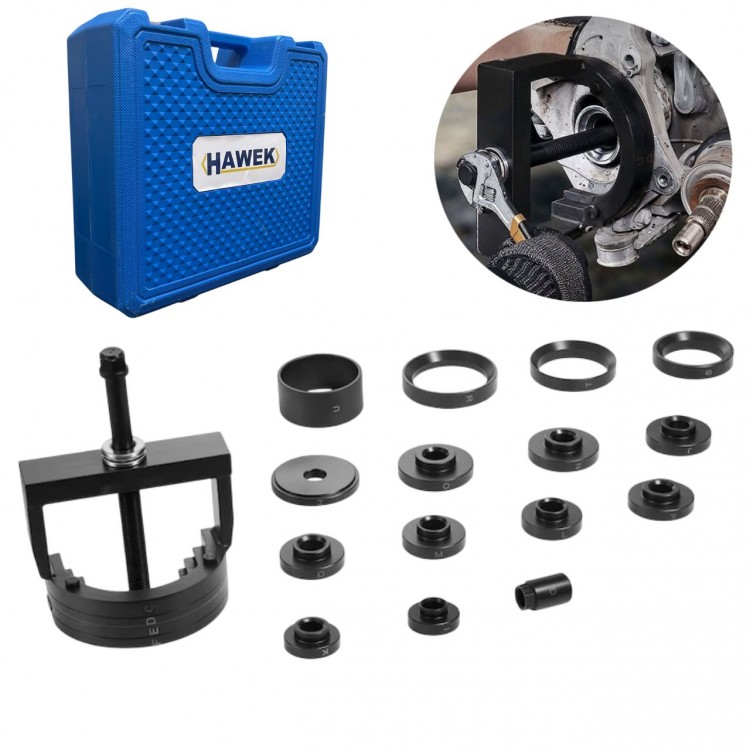 Комплект за монтаж и демонтаж на главини,лагери и тампони, HAWEK , HW-1192 Комплект за монтаж и демонтаж на главини,лагери и тампони, HAWEK , HW-1192
