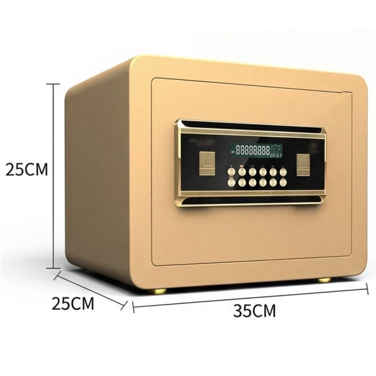 Електронен сейф за ценности с регулируемо пространство и мека защита, 21 литра Електронен сейф за ценности с регулируемо пространство и мека защита, 21 литра
