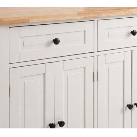 Количка за съхранение с подвижни колела, кухненски остров, 110 см