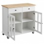 Мобилен кухненски остров, кухненска количка, 95 см
