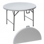 Кръгла кетъринг маса със сгъваем плот 
