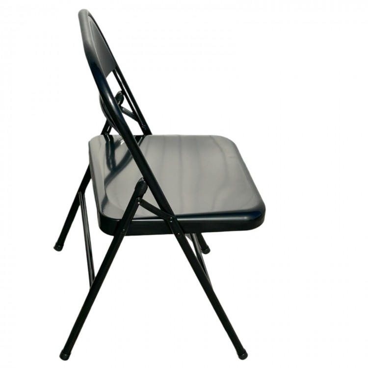 Градинска маса с прозрачно матирано стъкло и 2 стола, 60 х 60 см