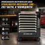 Професионален инструментален шкаф STAHLMAYER MECHANIC LINE – 293 части, 8 чекмеджета