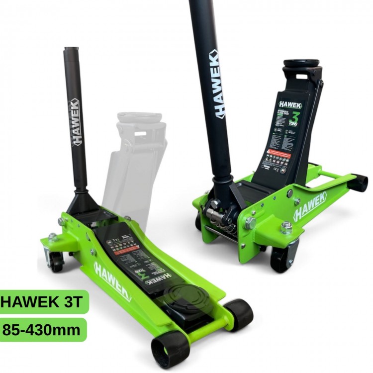 Нископрофилен Крик HAWEK HW-1188 с 2 Помпи 3 тона 85-430мм Нископрофилен Крик HAWEK HW-1188 с 2 Помпи 3 тона 85-430мм
