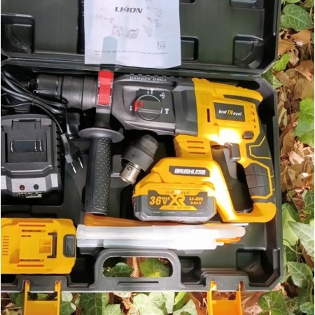 Акумулаторен перфоратор 36V 8Ah с 2 батерии Акумулаторен перфоратор 36V 8Ah с 2 батерии