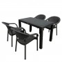 Градински комплект - маса (70x120 см) и 4 стола