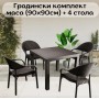 Градински комплект маса (90х90см) и 4 стола Градински комплект маса (90х90см) и 4 стола
