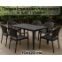 Градински комплект - маса (70х120см) и шест стола 