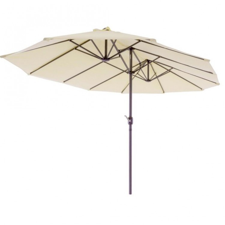 Метален двоен градински чадър 4.5 метра Метален двоен градински чадър 4.5 метра