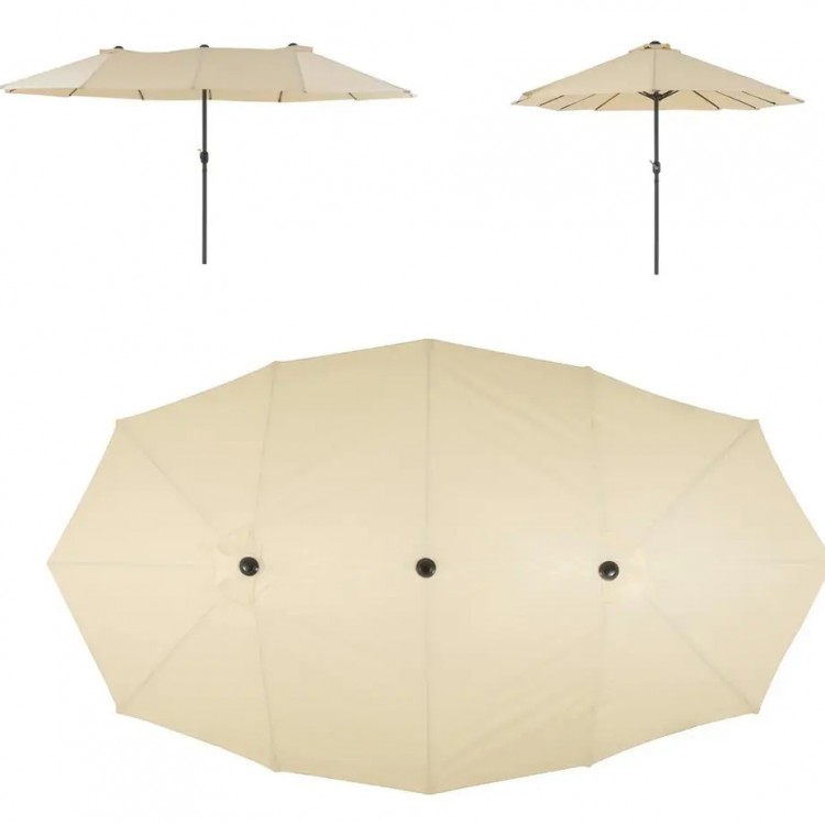 Метален двоен градински чадър 4.5 метра Метален двоен градински чадър 4.5 метра