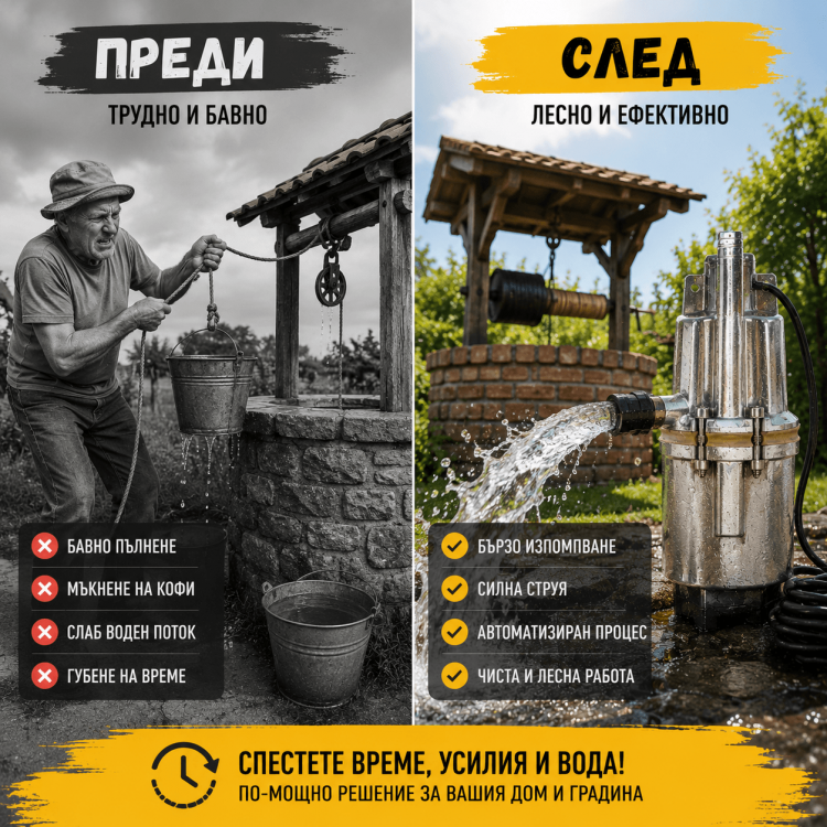 Потопяема водна помпа 600W 1200 л./час Потопяема водна помпа 600W 1200 л./час