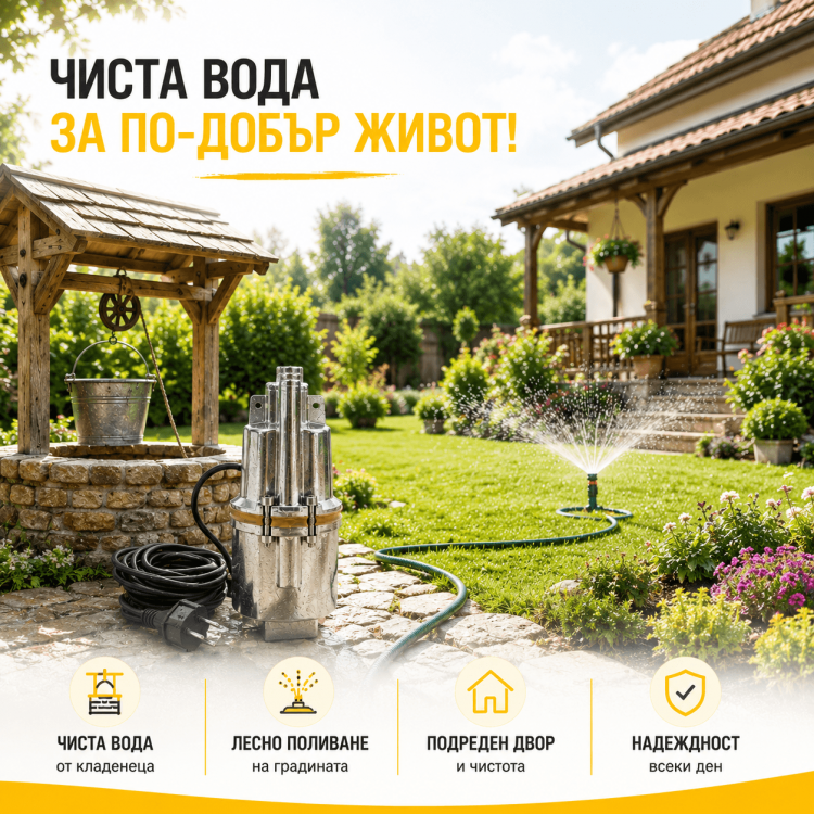 Потопяема водна помпа 600W 1200 л./час Потопяема водна помпа 600W 1200 л./час