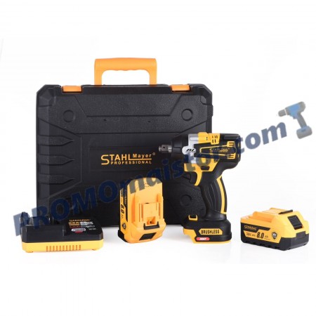 Безчетков акумулаторен ударен гайковерт - винтоверт STAHLMAYER 36V 8Ah + инструменти в куфар Безчетков акумулаторен ударен гайковерт - винтоверт STAHLMAYER 36V 8Ah + инструменти в куфар