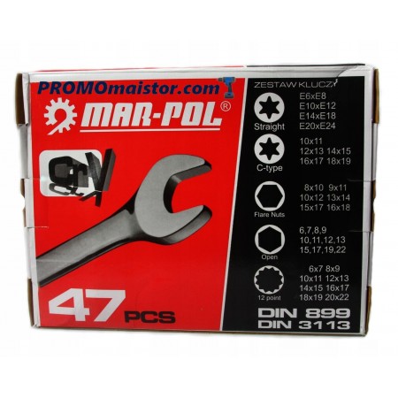 Комплект комбинирани гаечни ключове 47 части MARPOL